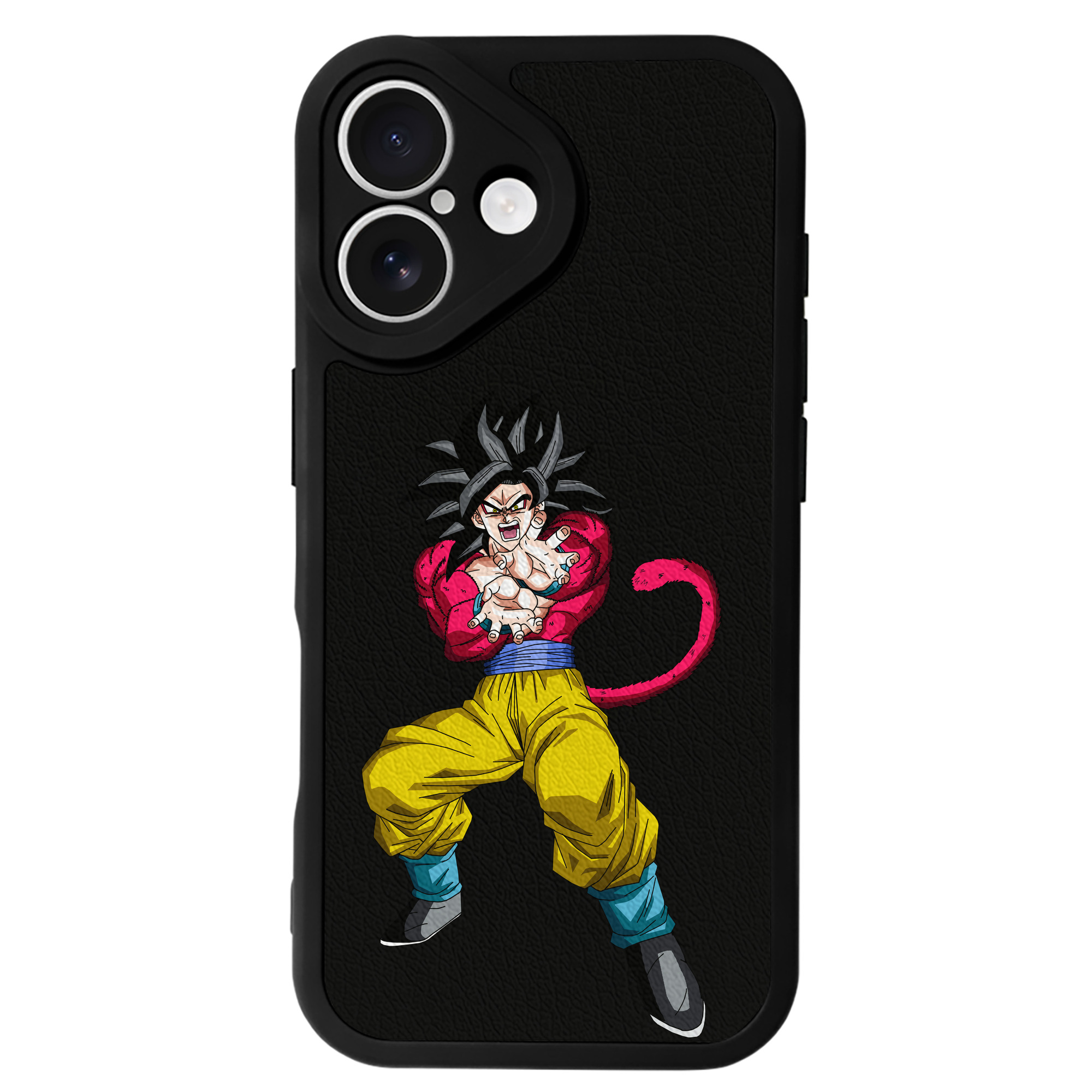 （画像用） ドラゴンボール 孫悟空（そん ごくう）Son Goku カカロット DRAGON BALL Kakarotto 【iPhone 16シリーズ対応】シリコンスマホケース（レザー調） 材質：シリコン